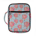 Floral Air Balloon Pattern Print Front Pocket Bible Bag