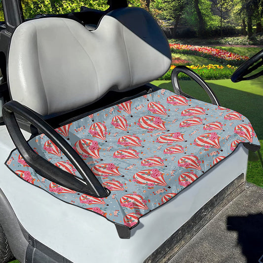 Floral Air Balloon Pattern Print Golf Cart Seat Cover