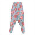 Floral Air Balloon Pattern Print Hammer Pants