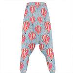 Floral Air Balloon Pattern Print Hammer Pants