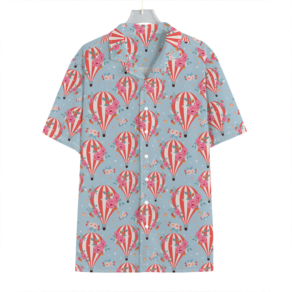 Floral Air Balloon Pattern Print Hawaiian Shirt