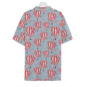 Floral Air Balloon Pattern Print Hawaiian Shirt