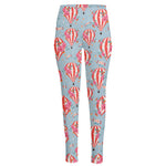 Floral Air Balloon Pattern Print High-Waisted Pocket Leggings