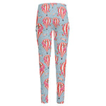 Floral Air Balloon Pattern Print High-Waisted Pocket Leggings