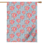 Floral Air Balloon Pattern Print House Flag