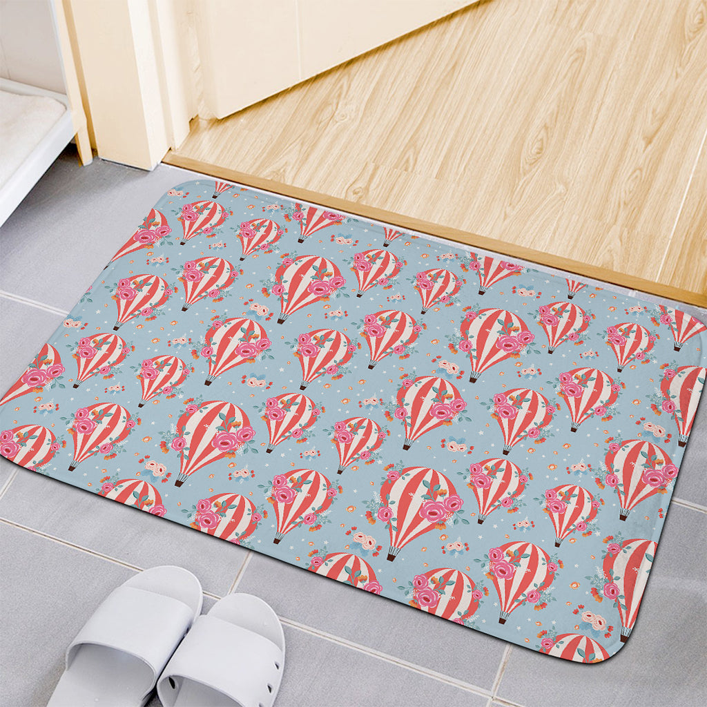 Floral Air Balloon Pattern Print Indoor Door Mat