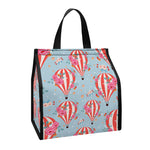 Floral Air Balloon Pattern Print Insulated Lunch Tote