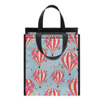 Floral Air Balloon Pattern Print Insulated Lunch Tote