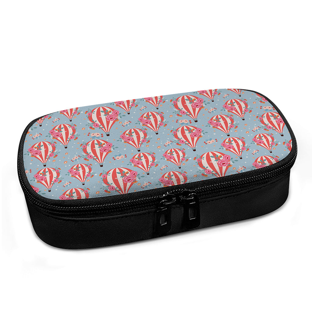 Floral Air Balloon Pattern Print Insulin Cooler Travel Case