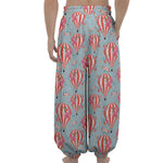 Floral Air Balloon Pattern Print Lantern Pants