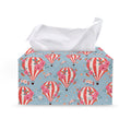 Floral Air Balloon Pattern Print Leather Tissue Box Cover