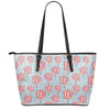 Floral Air Balloon Pattern Print Leather Tote Bag