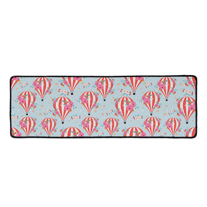 Floral Air Balloon Pattern Print Long Kitchen Mat