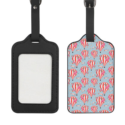 Floral Air Balloon Pattern Print Luggage Tag
