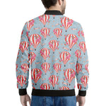 Floral Air Balloon Pattern Print Men's Bomber Jacket