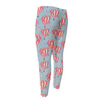 Floral Air Balloon Pattern Print Men's Compression Pants