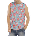 Floral Air Balloon Pattern Print Men's Fitness Tank Top