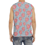 Floral Air Balloon Pattern Print Men's Fitness Tank Top