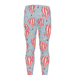 Floral Air Balloon Pattern Print Men's leggings