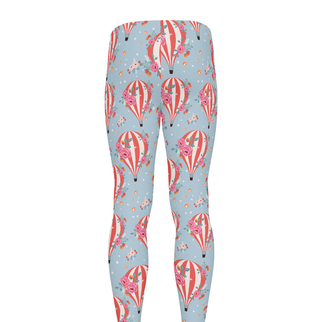 Floral Air Balloon Pattern Print Men's leggings