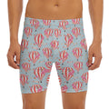 Floral Air Balloon Pattern Print Men's Long Boxer Briefs