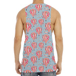 Floral Air Balloon Pattern Print Men's Muscle Tank Top