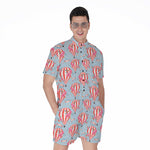 Floral Air Balloon Pattern Print Men's Rompers
