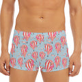 Floral Air Balloon Pattern Print Men's Short Boxer Briefs