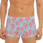 Floral Air Balloon Pattern Print Men's Short Boxer Briefs