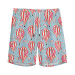 Floral Air Balloon Pattern Print Men's Sports Shorts