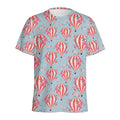 Floral Air Balloon Pattern Print Men's Athletic T-Shirt