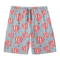 Floral Air Balloon Pattern Print Men's Swim Trunks