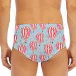 Floral Air Balloon Pattern Print Men's Triangle Swim Briefs