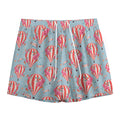 Floral Air Balloon Pattern Print Mesh Shorts