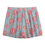 Floral Air Balloon Pattern Print Mesh Shorts