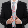 Floral Air Balloon Pattern Print Necktie