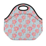 Floral Air Balloon Pattern Print Neoprene Lunch Bag