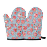 Floral Air Balloon Pattern Print Oven Mitts