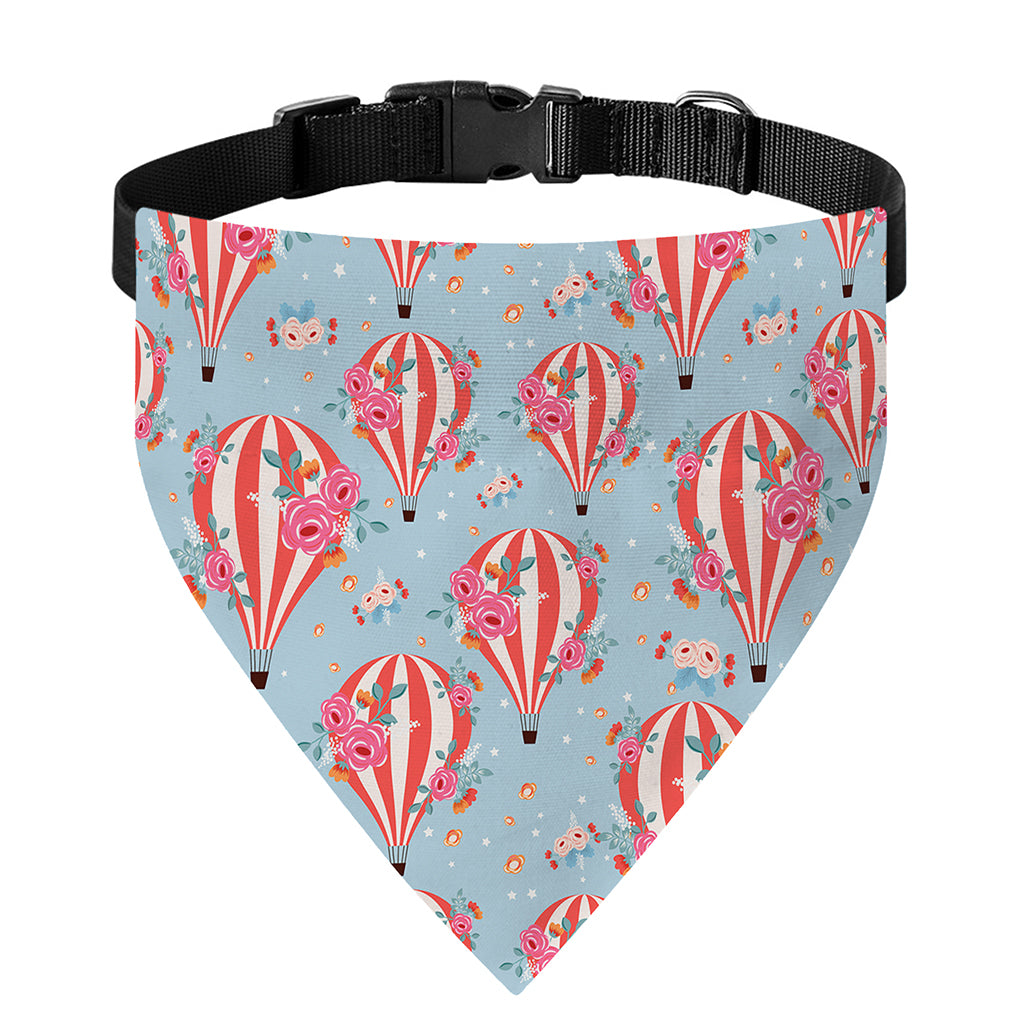 Floral Air Balloon Pattern Print Over The Collar Dog Bandana