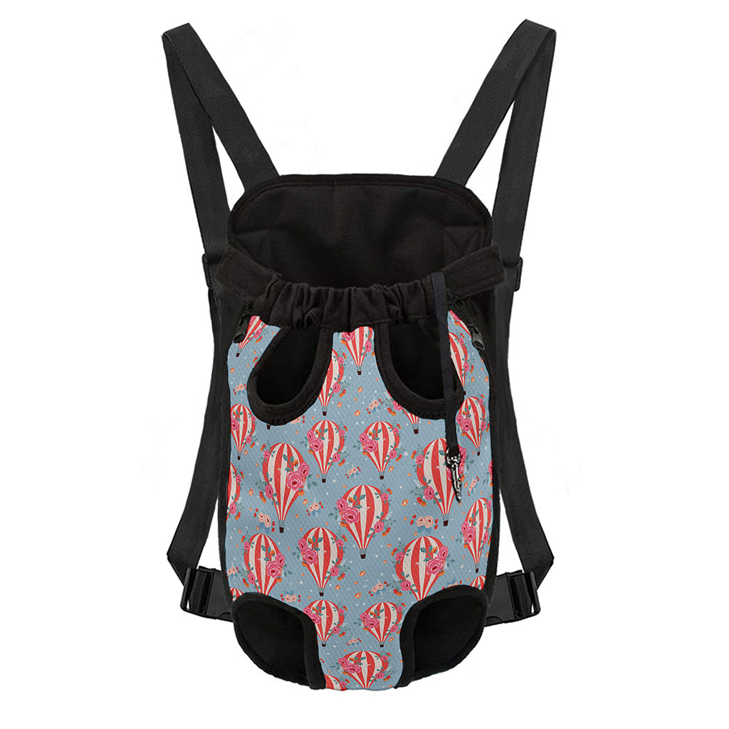 Floral Air Balloon Pattern Print Pet Carrier Backpack