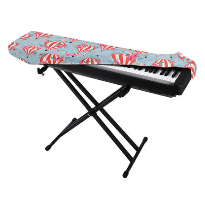 Floral Air Balloon Pattern Print Piano Keyboard Cover