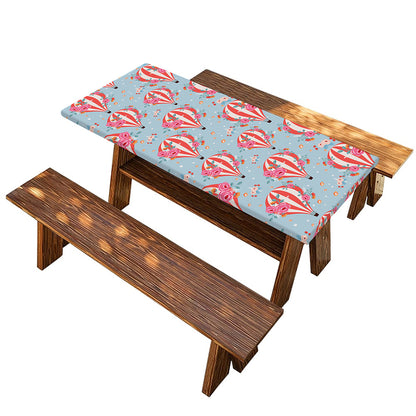Floral Air Balloon Pattern Print Picnic Table Cover