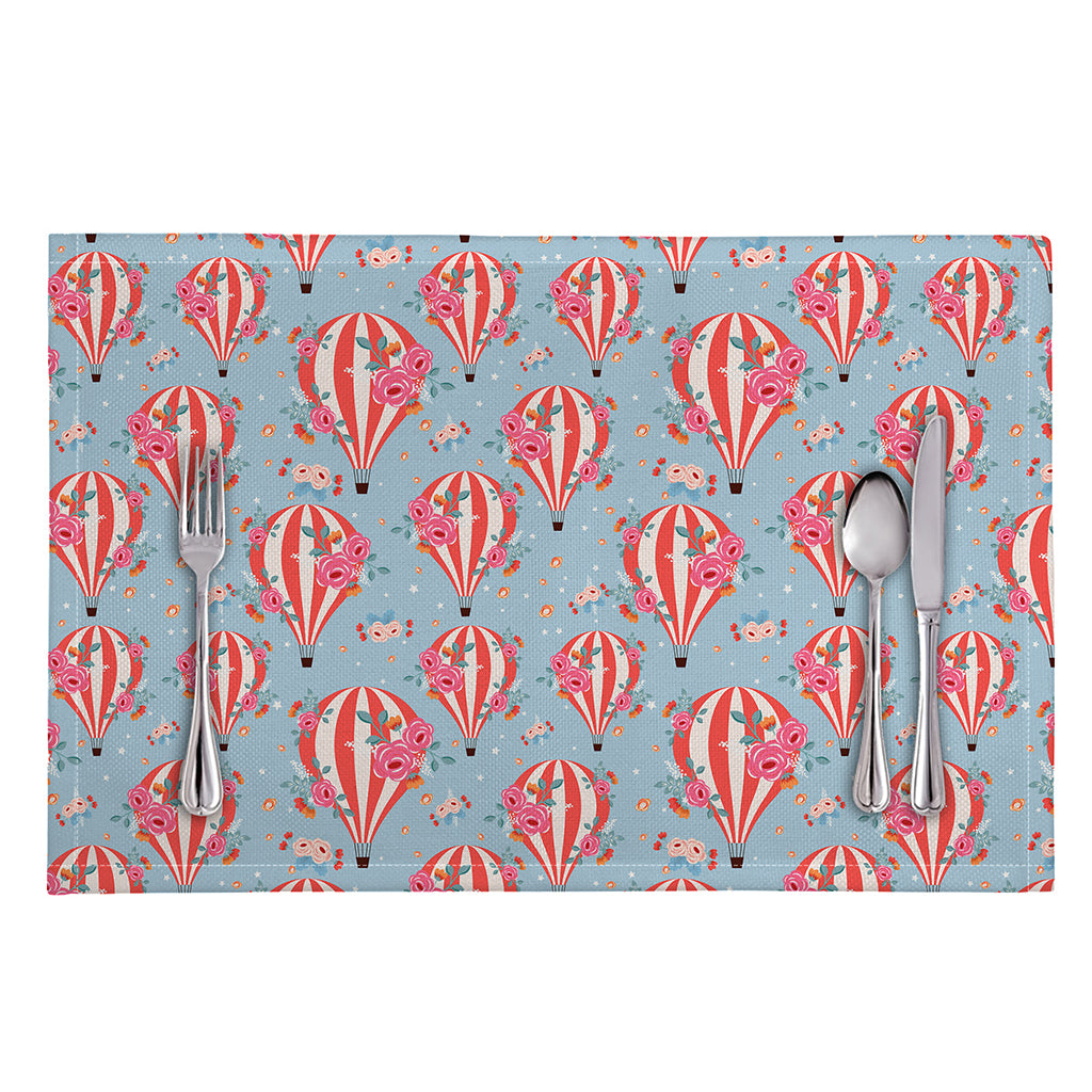 Floral Air Balloon Pattern Print Placemat