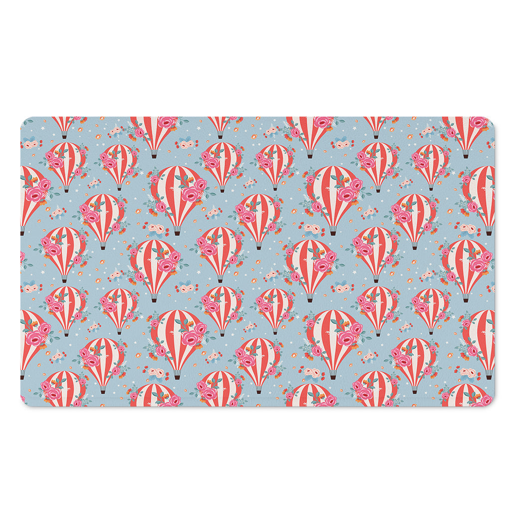 Floral Air Balloon Pattern Print Polyester Doormat