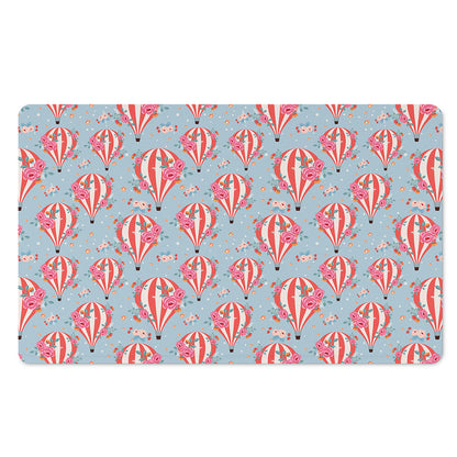Floral Air Balloon Pattern Print Polyester Doormat