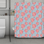 Floral Air Balloon Pattern Print Polyester Shower Curtain