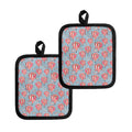 Floral Air Balloon Pattern Print Pot Holders