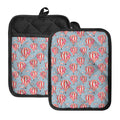 Floral Air Balloon Pattern Print Pot Holders With Pocket