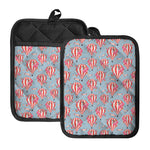 Floral Air Balloon Pattern Print Pot Holders With Pocket