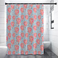 Floral Air Balloon Pattern Print Premium Shower Curtain